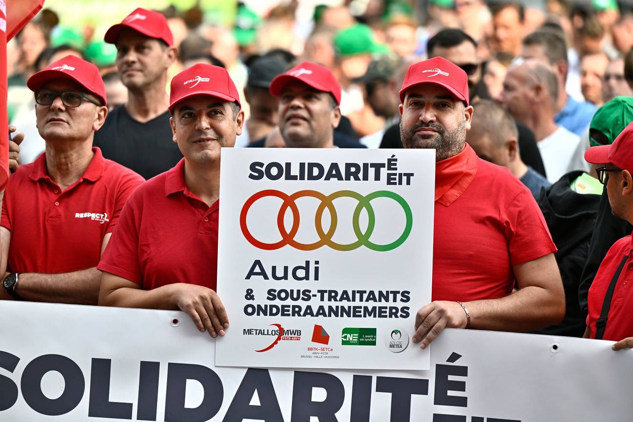 20 augustus 2024: het voortbestaan van Audi Vorst is onzeker, vakbonden staken en roepen het personeel op solidair te zijn