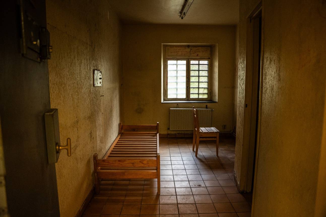 Een cel in de gesloten gevangenis van Vorst.
