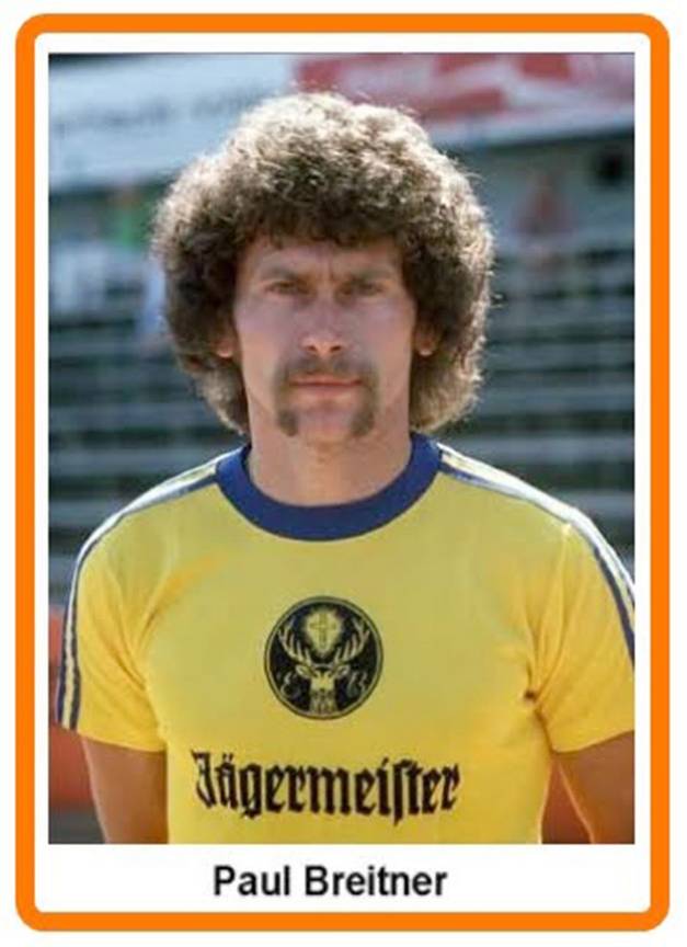 1432 punch Panini Paul BREITNER Eintracht Braunschweig 1977