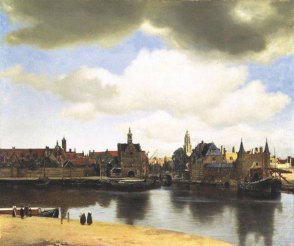 Johannes Vermeer zicht op Delft