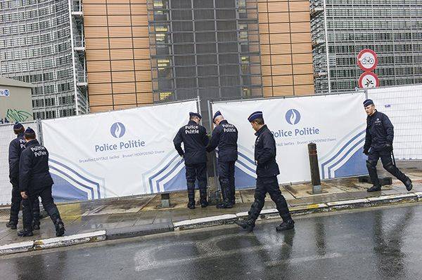 G7 Berlaymont politie veiligheidsperimeter