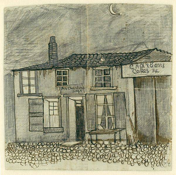 Au charbonnage cafe Brussel Vincent Van Gogh tekening