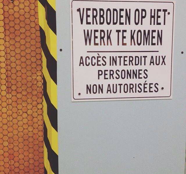 botanique verboden op het werk te komen