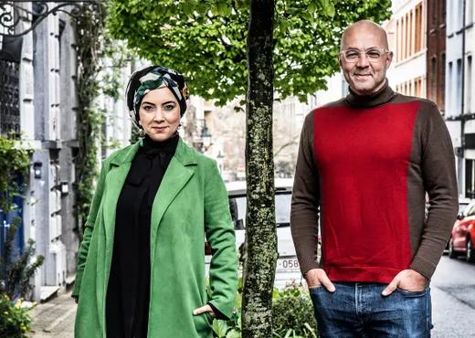 Fatima Zibouh en Jan Goossens, opdrachthouders voor Brussel 2030, culturele hoofdstad.
