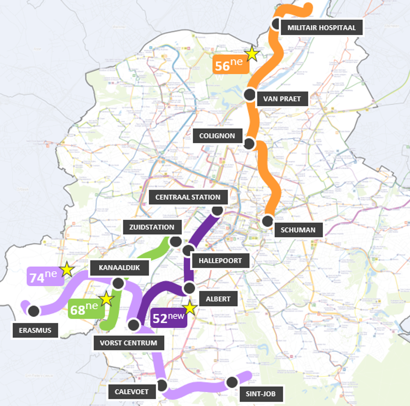 Busplan: vier nieuwe lijnen | BRUZZ