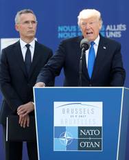 NAVO-top: inhuldiging van nieuwe zetel in aanwezigheid van VS-President Donald Trump 