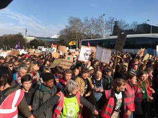 21 februari 2019: klimaatspijbelaars in Brussel, voor de zevende donderdag op rij.