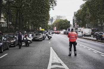 Taxiprotest op 30 september 2021.