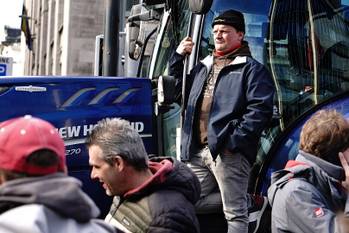 3 maart 2023: Vlaamse boeren uit alle provincies reden in colonne naar Brussel uit protest tegen het stikstofbeleid van de Vlaamse regering en eindigen aan het kruispunt Kunst-Wet.