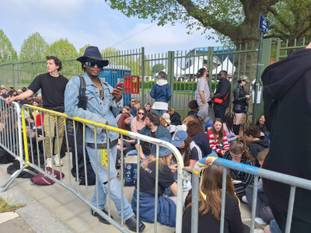 Zondag 14 mei 2023: fans in de rij voor de "Renaissance World Tour" van Beyoncé in het Koning Boudewijnstadion in Brussel