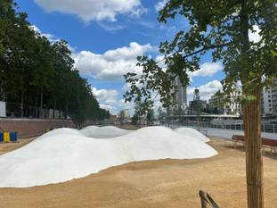 10 juli 2023: het eerste deel van het nieuw Bécopark aan de Materialenkaai gaat open voor het publiek