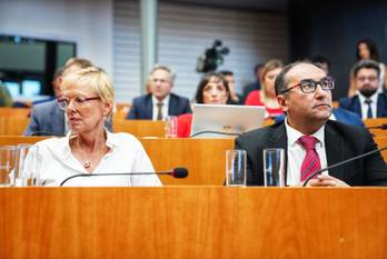25 juni 2024. Eedaflegging leden Brussels parlement: Karine Lalieux en Ahmed Laaouej (PS)
