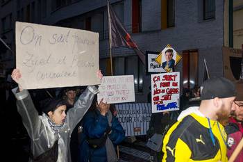 Manifestatie tegen politiegeweld op 15 maart 2018