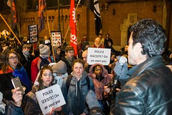 Manifestatie tegen politiegeweld op 15 maart 2018