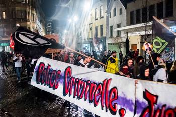 Manifestatie tegen politiegeweld op 15 maart 2018