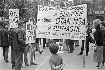 5 juni 1966 Betoging tegen de NAVO in Brussel
