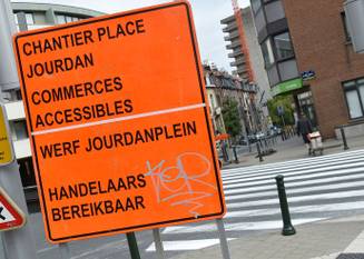 20180830 Werf heraanleg Jourdanplein handelaars blijven bereikbaar
