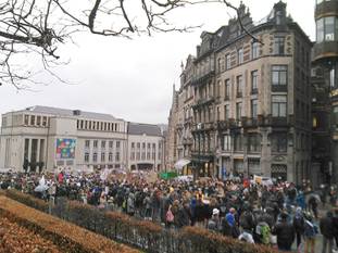 Klimaatspijbelaars op donderdag 17 januari 2019 op de Kunstberg