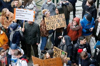 Youth for Climate. Klimaatspijbelaars op 17 januari 2019.