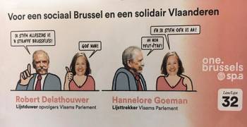Brussel Kiest 2019 advertentie one brussels van Hannelore Goeman en Robert Delathouwer
