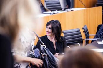 Dominique Dufourny (MR) bij de eedaflegging van de nieuwe Brusselse parlementsleden op 11 juni 2019
