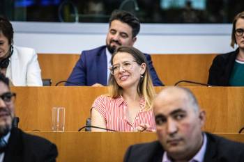 Els Rochette (One.Brussels) bij de eedaflegging van de nieuwe Brusselse parlementsleden op 11 juni 2019