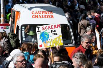 De derde editie van de klimaatmars "Global Strike For Future" op 20 september 2019