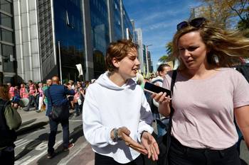 De derde editie van de klimaatmars "Global Strike For Future" op 20 september 2019 met Anuna De Wever