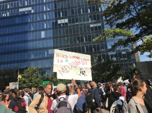De derde editie van de klimaatmanifestatie Global Strike for Future in Brussel op 20 september 2019
