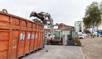 Ontruiming en afbraak van het Romakamp aan de Ninoofsepoort op 11 oktober 2019