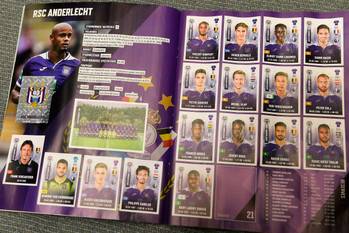 22 mei 2019: voorstelling van het nieuwe plakalbum van Panini, Pro League football 2019 Met ook de ploeg van RSC Anderlecht met Vincent Kompany en trainer Frank Vercauteren