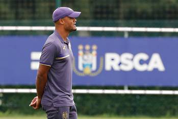 Vincent Kompany op een training van RSC Anderlecht in Neerpede op 10 augustus 2020