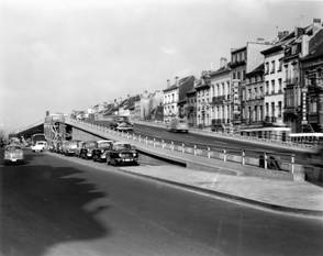 De Leopold II-laan met viaduct in 1957