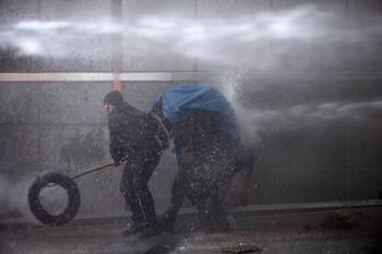 1 februari 2024: boerenprotest op het Luxemburgplein tegen de overdreven Europese regelgeving inzake landbouw.