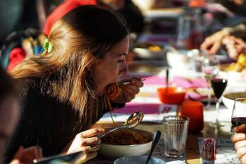 Spaghettislag bij Foodmet