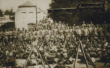 Getuigenissen WOI Oude militaire school 11 september 1914 sepia