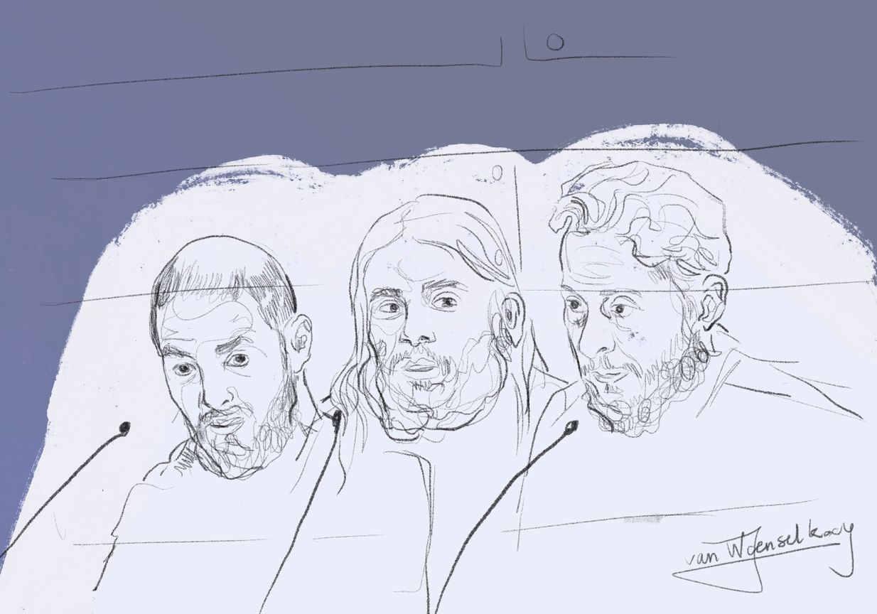 Begin februari 2023: beschuldigden Mohamed Abrini, Osama Krayem en Salah Abdeslam op het assisenproces van de aanslagen van 22 maart 2016 in Brussels Airport en metrostation Maalbeek