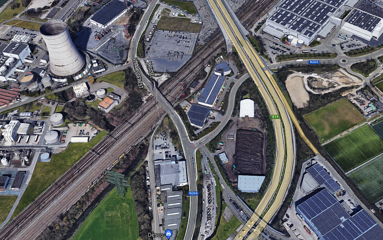 De Brusselse Ring (R0) ter hoogte van Drogenbos.