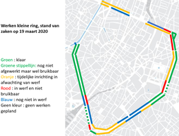 Overzicht fietspaden Kleine Ring