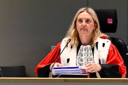 4 september 2023: na een onderbreking van anderhalve maand gaat maandag op de Justitia-site in Haren het assisenproces over de aanslagen van 22 maart 2016 voort. Op de foto: Laurence Massart, voorzitter van de assisenjury