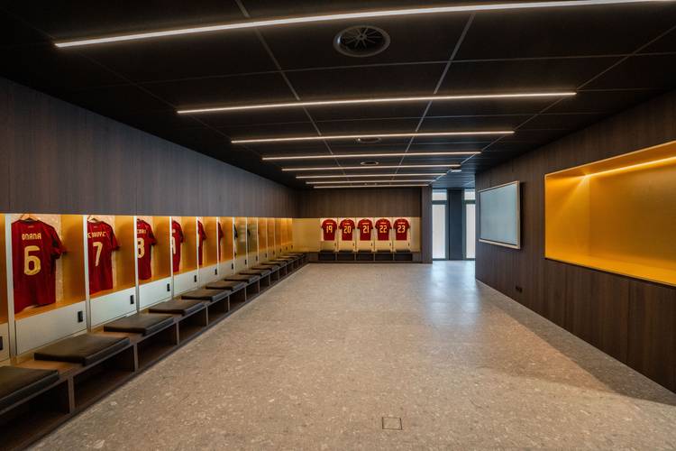 De nieuwe kleedkamer van het Koning Boudewijnstadion.