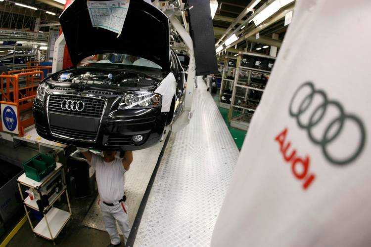 30 mei 2007: de nieuwe Audi A3 op de assemblagelijn van Audi Brussels