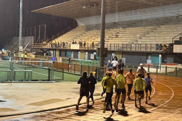 De tribune van Sportcity in Sint-Pieters-Woluwe