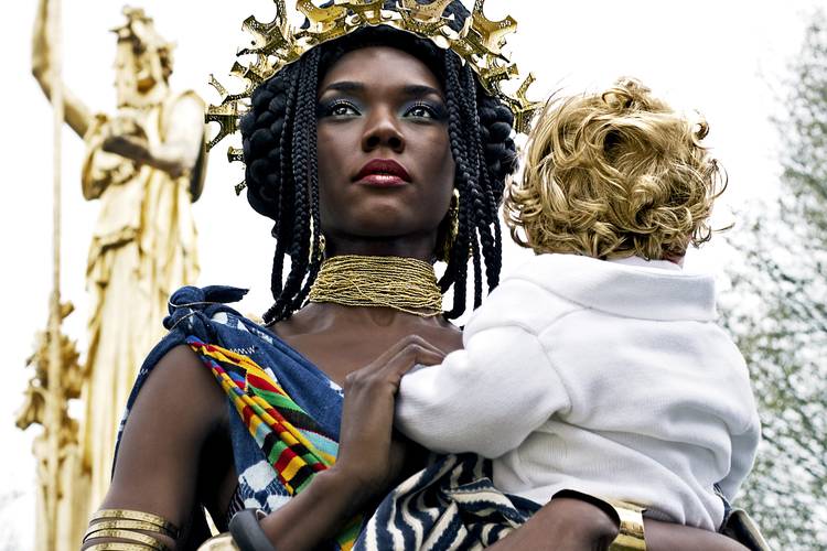 Werk van Alexis Peskine in de tentoonstelling 'Postkoloniaal?'.