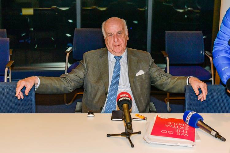 Ondernemingsraad Brussels Airlines op 5 februari 2018 met etienne Davignon voorzitter van de Raad van Bestuur