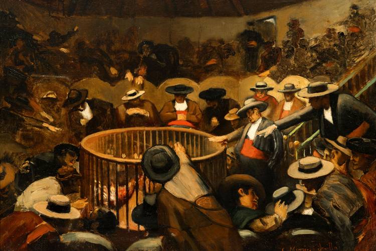De Koninklijke Musea voor Schone Kunsten van België (KMSKB) konden recent hun collecties uitbreiden met Hanengevecht van Constantin Meunier (1883).