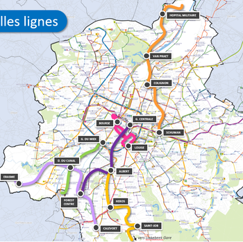 De nieuwe buslijnen van de MIVB.