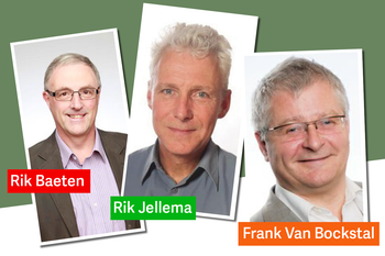Rik Baeten (SP.A), Rik Jellema (Groen) en Frank Van Bockstal (CD&V)