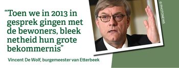 Quote Vincent De Wolf, burgemeester Etterbeek