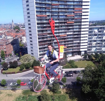 Schepen Thomas Eraly sky bike